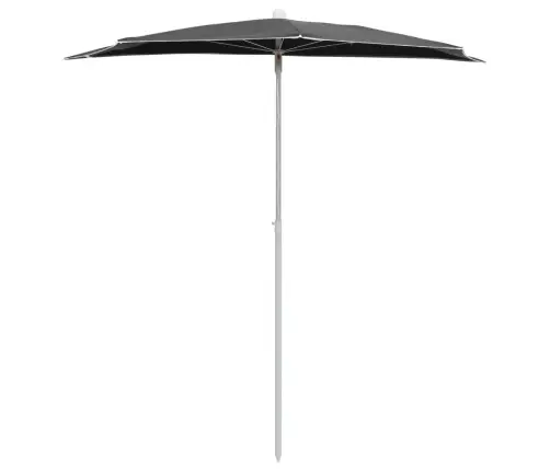 Dārza Saulessargs Ar Kātu, Pusapaļš, 180X90 Cm, Antracītpelēks Vidaxl