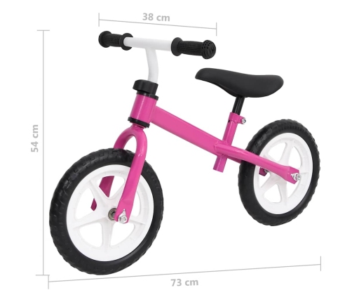 Līdzsvara Velosipēds, 9,5 Collu Riteņi, Rozā Vidaxl