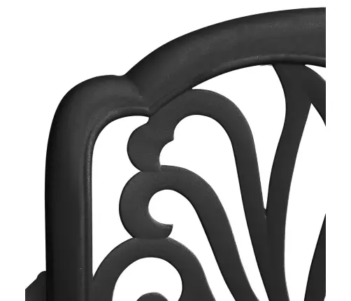 Sodo Kėdės, 2Vnt., Juodos Spalvos, Lietas Aliuminis