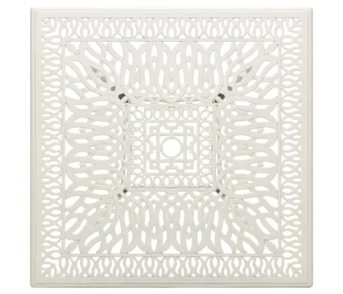 Dārza Galds, Balts, 90X90X73 Cm, Liets Alumīnijs Vidaxl