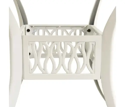 Dārza Galds, Balts, 90X90X73 Cm, Liets Alumīnijs Vidaxl