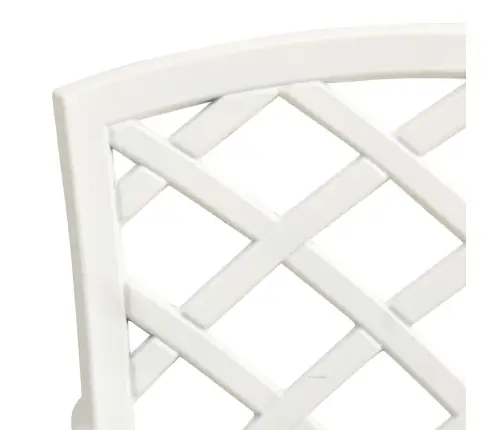 3-Daļīgs Bistro Mēbeļu Komplekts, Liets Alumīnijs, Balts Vidaxl