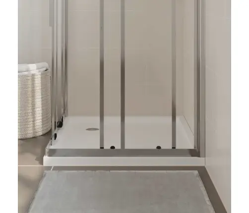 Dušas Pamatne, Kvadrāta Forma, Abs, Balta, 80X80 Cm Vidaxl