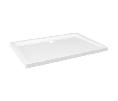 Dušas Pamatne, Taisnstūra, Abs, Balta, 80X110 Cm Vidaxl