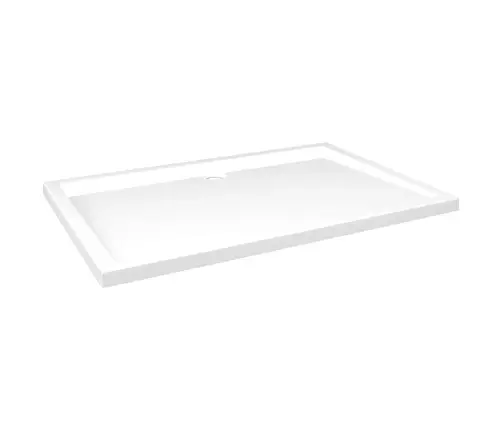 Dušas Pamatne, Taisnstūra, Abs, Balta, 80X120 Cm Vidaxl