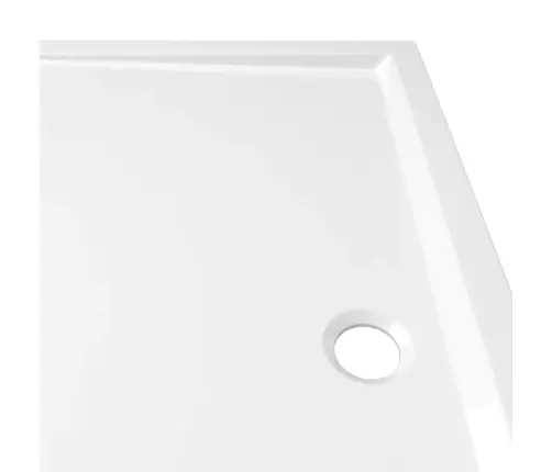 Dušas Pamatne, Taisnstūra, Abs, Balta, 80X120 Cm Vidaxl