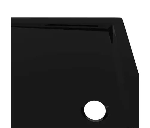 Dušas Pamatne, Taisnstūra, Melna, Abs, 80X100 Cm Vidaxl