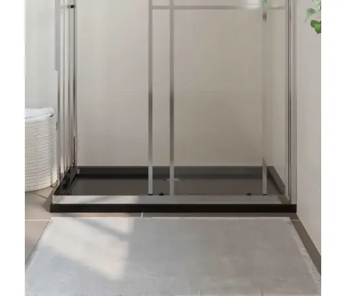 Dušas Pamatne, Taisnstūra, Abs, Melna, 70X120 Cm Vidaxl