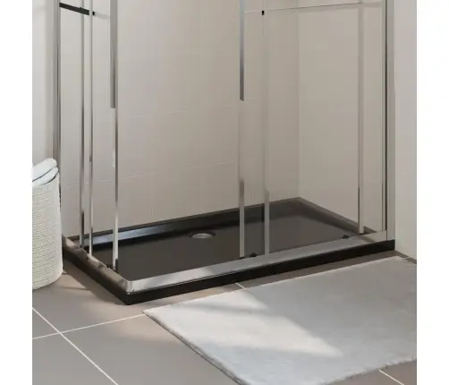 Dušas Pamatne, Taisnstūra, Abs, Melna, 70X120 Cm Vidaxl