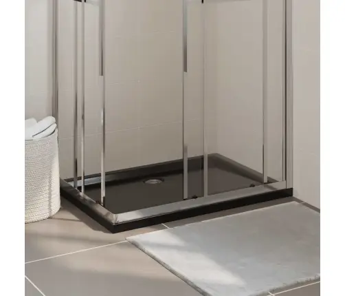 Dušas Pamatne, Taisnstūra, Abs, Melna, 70X100 Cm Vidaxl