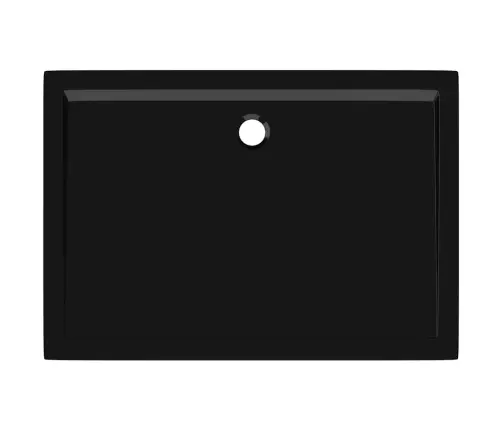 Dušas Pamatne, Taisnstūra, Abs, Melna, 80X110 Cm Vidaxl