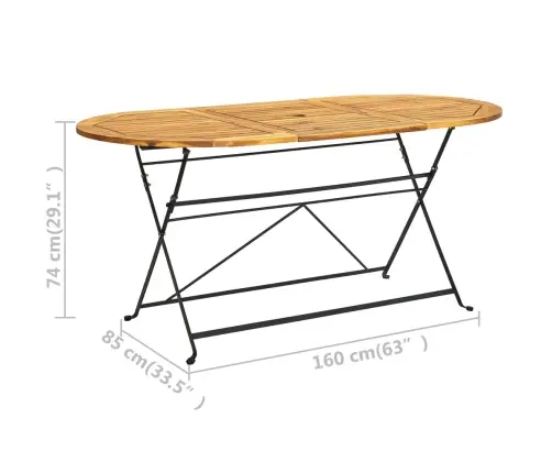 Sulankstomas Lauko Komplektas, 9 Dalių, Akacijos Masyvas