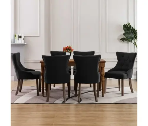 Söögitoolid 6 Tk, Must, Kangas