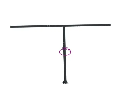 Varikatuse Postide Komplekt, Antratsiithall, 450 X 245 cm Raud