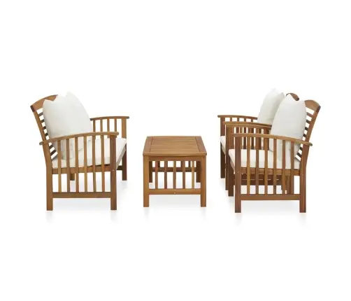 Poilsio Komplektas Su Pagalvėmis, 4 Dalių, Akacijos Masyvas