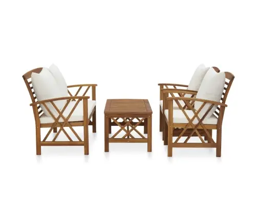 Poilsio Komplektas Su Pagalvėmis, 4 Dalių, Akacijos Masyvas