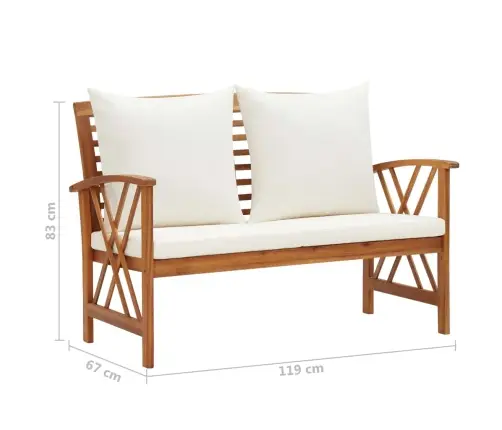 3-Osaline Aiadiivanikomplekt Patjadega, Akaatsiapuit