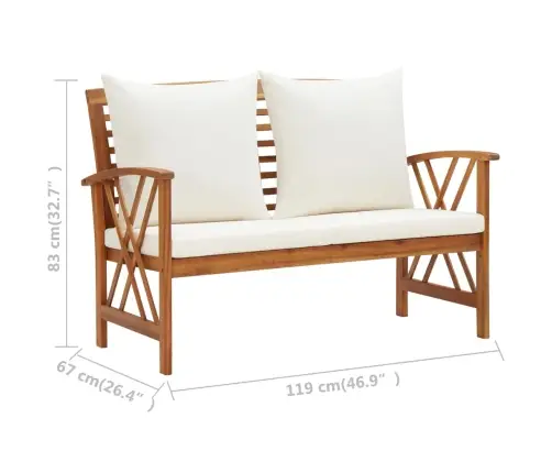 5-Osaline Aiadiivanikomplekt Patjadega, Akaatsiapuit