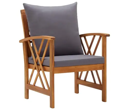 4-Daļīgs Dārza Atpūtas Mēbeļu Komplekts Ar Matračiem, Akācija Vidaxl