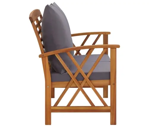 Sodo Baldų Komplektas Su Pagalvėmis, 3 Dalių, Akacijos Masyvas