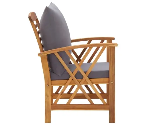 Sodo Baldų Komplektas Su Pagalvėmis, 5 Dalių, Akacijos Masyvas