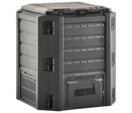Dārza Komposta Tvertne, Melna, 380 L Vidaxl
