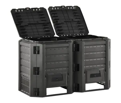 Sodo Komposto Dėžė, Juodos Spalvos, 800L