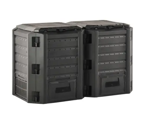 Sodo Komposto Dėžė, Juodos Spalvos, 800L