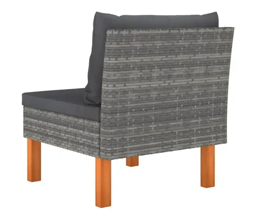 Vidurinės Sofos Dalys, 2Vnt., Poliratanas Ir Eukalipto Masyvas