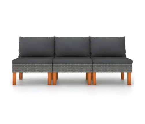 Vidējie Dīvāni, 3 Gab., Pe Rotangpalma Un Eikalipta Masīvkoks Vidaxl Vidējie Dīvāni, 3 Gab., Pe Rotangpalma Un Eikalipta Masīvkoks Vidaxl