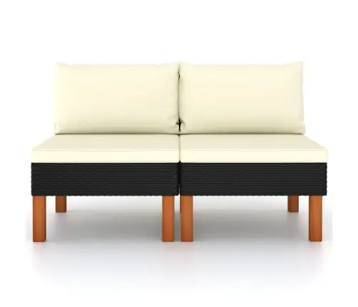 Vidējie Dīvāni, 2 Gab., Pe Rotangpalma Un Eikalipta Masīvkoks Vidaxl