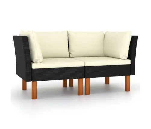 Stūra Dīvāni, 2 Gab., Pe Rotangpalma Un Eikalipta Masīvkoks Vidaxl