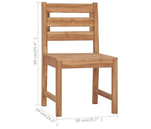 Dārza Krēsli, 2 Gab., Masīvs Tīkkoks Vidaxl