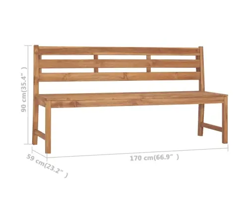 Dārza Sols, 170 Cm, Masīvs Tīkkoks Vidaxl