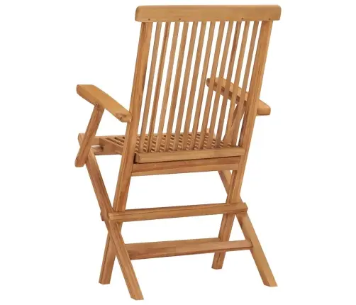 Saliekami Dārza Krēsli, 3 Gab., Masīvs Tīkkoks Vidaxl