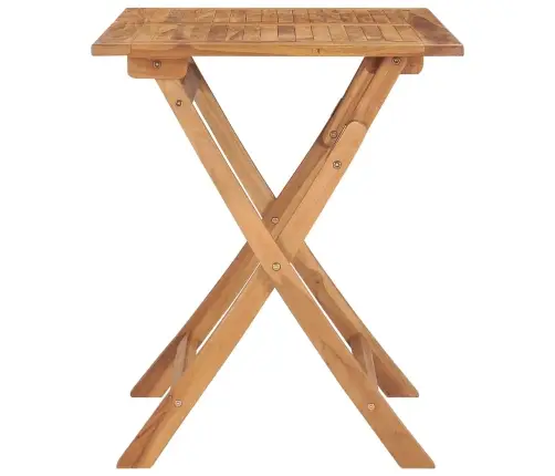 Saliekams Dārza Ēdamgalds, 90X60X75 Cm, Masīvs Tīkkoks Vidaxl