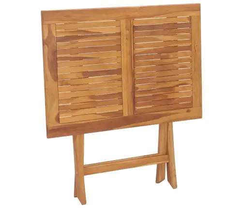 Saliekams Dārza Ēdamgalds, 90X60X75 Cm, Masīvs Tīkkoks Vidaxl