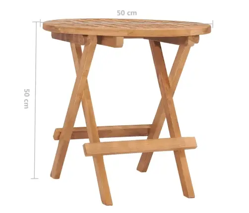 3-Osaline Kokkupandav Aia Söögitoakomplekt, Tiikpuu