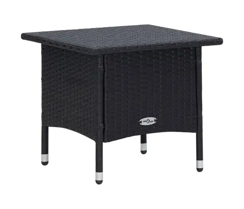 3-Daļīgs Dārza Atpūtas Mēbeļu Komplekts, Melns, Pe Rotangpalma Vidaxl