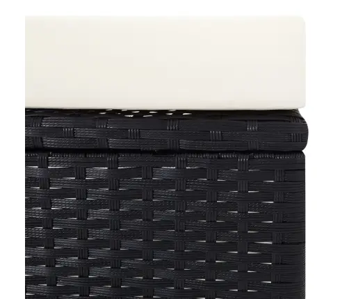 3-Daļīgs Dārza Atpūtas Mēbeļu Komplekts, Melns, Pe Rotangpalma Vidaxl