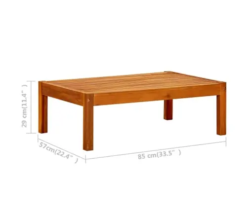 Dārza Sols Ar Galdu Un Kāju Balstiem, Akācijas Masīvkoks Vidaxl