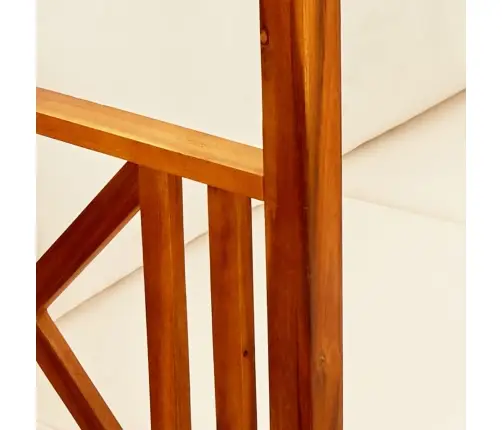 Dārza Sols Ar Galdu Un Kāju Balstiem, Akācijas Masīvkoks Vidaxl