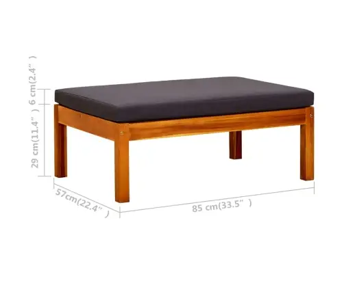 Dārza Sols Ar Jumtiņu Un Kāju Balstiem, Akācijas Masīvkoks Vidaxl