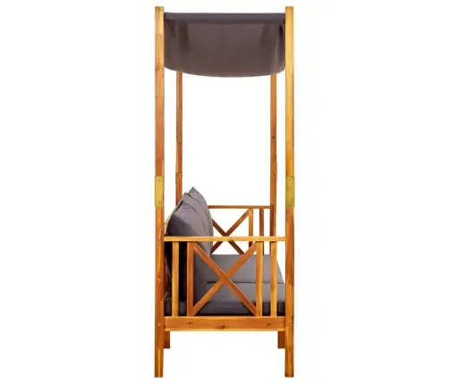 Dārza Sols Ar Jumtiņu Un Kāju Balstiem, Akācijas Masīvkoks Vidaxl