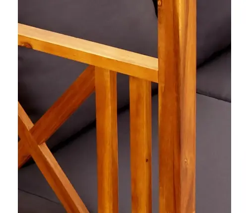 Dārza Sols Ar Jumtiņu Un Kāju Balstiem, Akācijas Masīvkoks Vidaxl