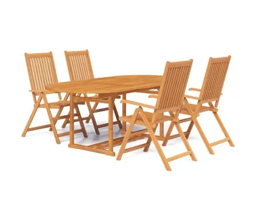 5-Daļīgs Dārza Mēbeļu Komplekts, Akācijas Masīvkoks Vidaxl