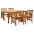 3058086  5 Piece Garden Dining Set With Cushions Solid Acacia Wood (45962+2X312128) Vidaxl