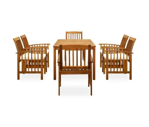 Sodo Valgomojo Komplektas Su Pagalvėlėmis, 7 Dalių, Akacija