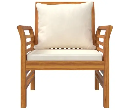 4-Daļīgs Dārza Atpūtas Mēbeļu Komplekts Ar Matračiem, Akācija Vidaxl