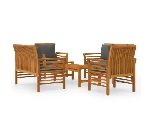 5-Daļīgs Dārza Atpūtas Mēbeļu Komplekts Ar Matračiem, Akācija Vidaxl